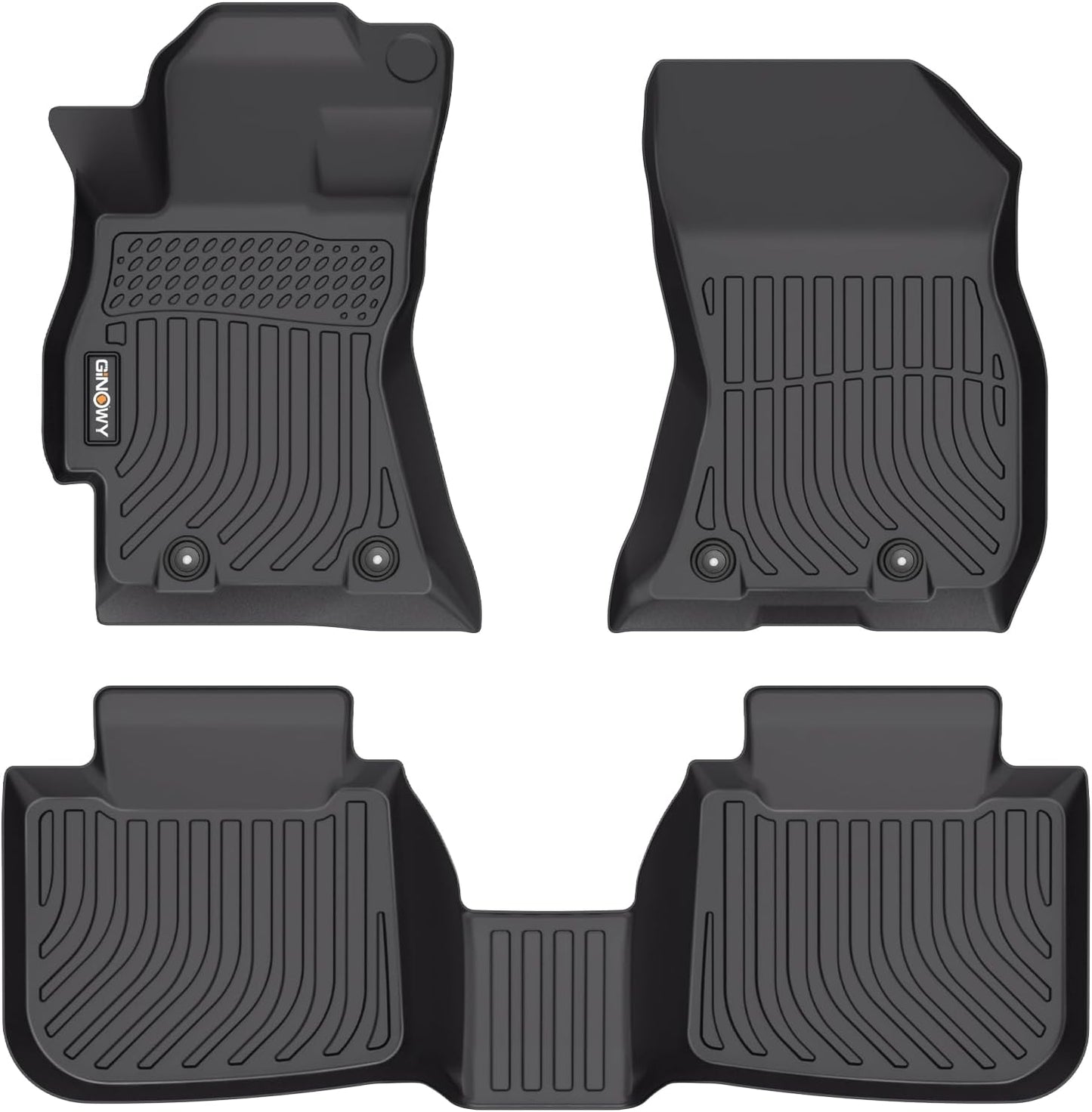 GINOWY-Floor Mats for Subaru Outback/Legacy 2015-2019 TPE Rubber All Weather Car Floor Mats Legacy Accessories Floor Liners Black