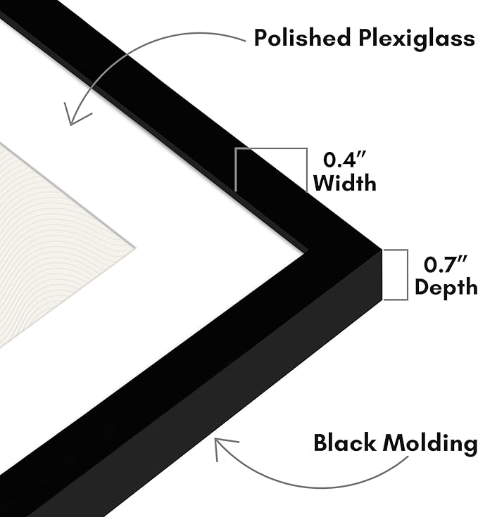 Americanflat 11.5x14 Diploma Frame with Shatter-Resistant Glass - Use as 8.5x11 Frame with Mat or Display 11.5x14 Document Without Mat - Legacy Collection - Certificate Frames for Wall - Black