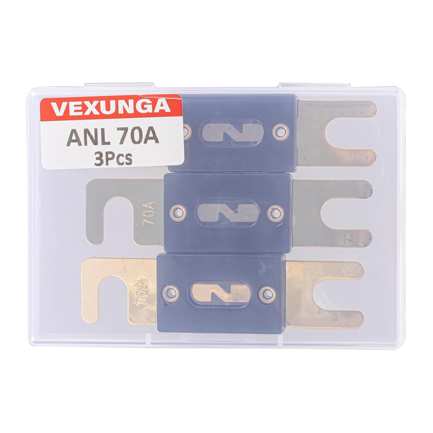 70A ANL Fuse 70 Amp Inline Blade Fuses 32V for Car Audio Inverter Automotive Stereo (Pack of 3 pcs)