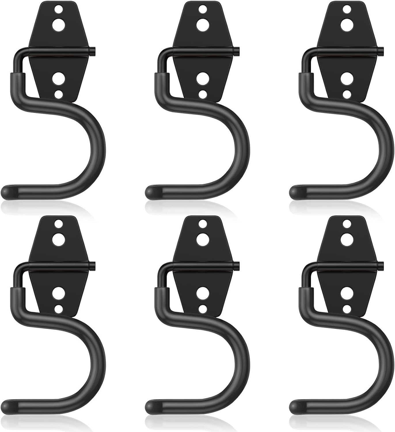 6 Pack Metal Garage Hooks, Heavy Duty S Hooks Tool Hangers for Garage Wall, Shed, Garden Storage Organizer
