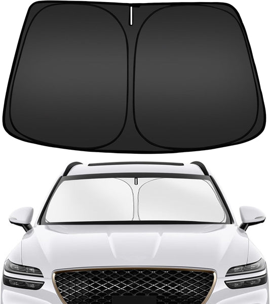 ARISMOTOR Windshield Sun Shade for Genesis GV70 2022-2025, Custom Fit Foldable Front Window Sunshade Sun Visor Protector, Block UV Rays Keep Your Car Cooler