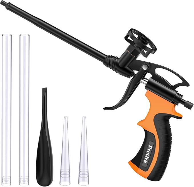 Foam Gun, Preciva Professional Foaming Gun Heavy Duty PU Expanding Foam Gun Spray Application Applicator