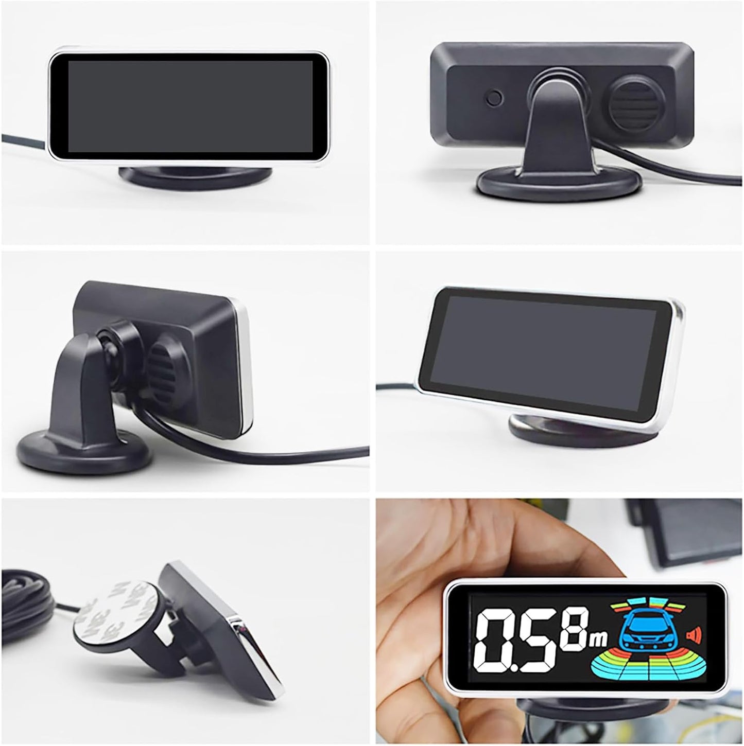 Car Parking Sensors Kit Reverse Radar parktronic System Auto Electronics Vehicle Back Assistant Reverse 8 Sensor (Grey)