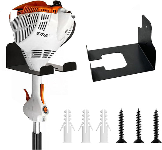 Weed Eater Hanger，Weedeater Rack Garage Organizer Trimmer Rack, Garden Power Tool Hanger Weed Whackers Holder Wall Mounted for Grass Trimmer, Hedge Trimmer, Garage Trimmer, Garden Tools,1 Pack