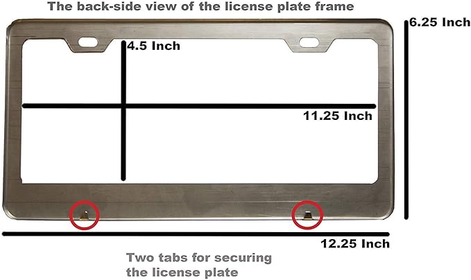 International Tie License Plate Frame, Made with High Grade 304 Stainless Steel (Maryland)