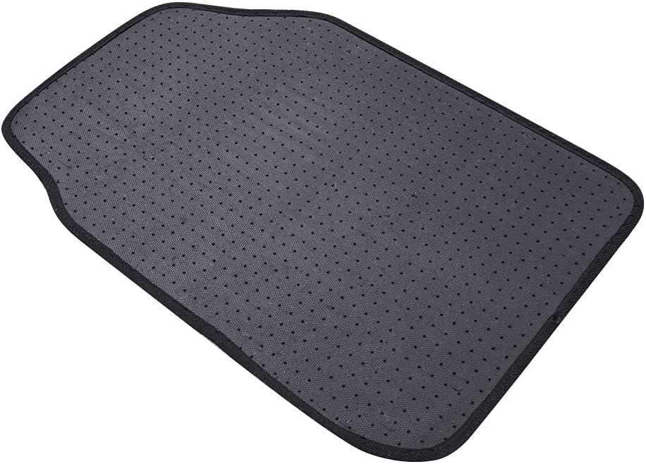 Amazon Basics Universal Fit Rubber Carpet Floor Mats For Car SUV Van & Truck, 4 count (Pack of 1), Black, 25"L x 17.5"W (Front), 13"L x 17.5"W(Rear)