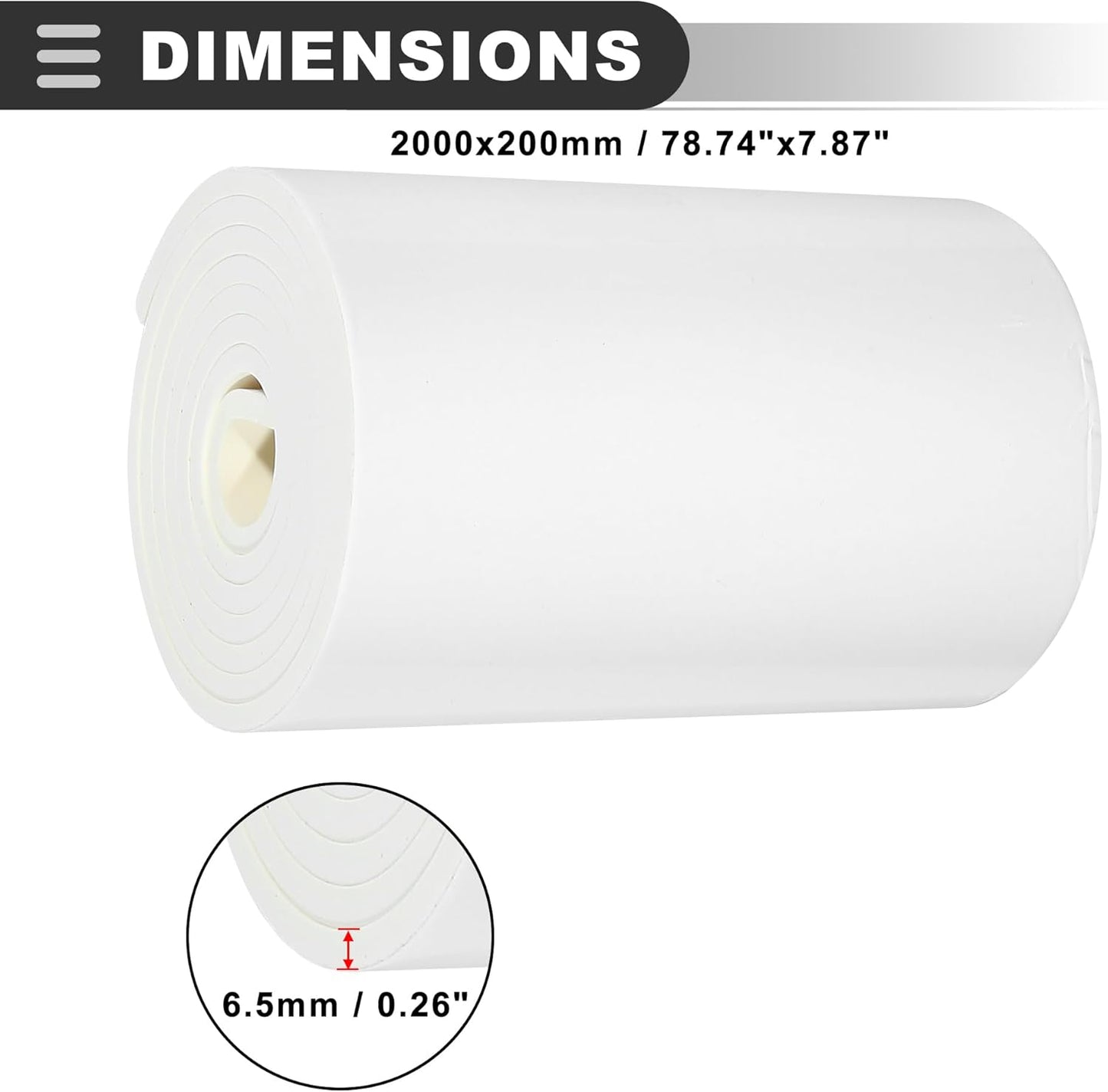 Motoforti Universal Car Garage Wall Guard, PE Foam EVA, White, 1 Pcs