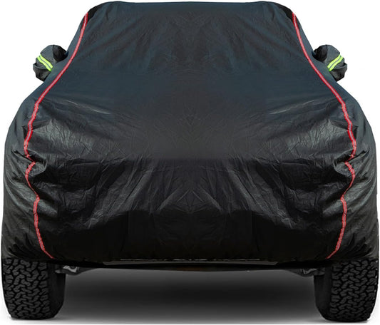 Breathable New Material, Waterproof Car Cover, Locks and Zipper Doors, Sunscreen Waterproof UV Prevention Snowproof Wind and Windproof,Suitable for Indoor Outdoor,for Pickup 230"-260",B9