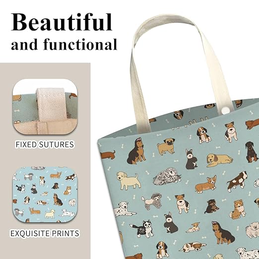 Car Trash Can, Cute Car Trash Bag, Hanging Car Organizer and Storage Bag, Trash Bin for Car Accessories, Vehicle, Travelling, Camping Cute Blue Dogs