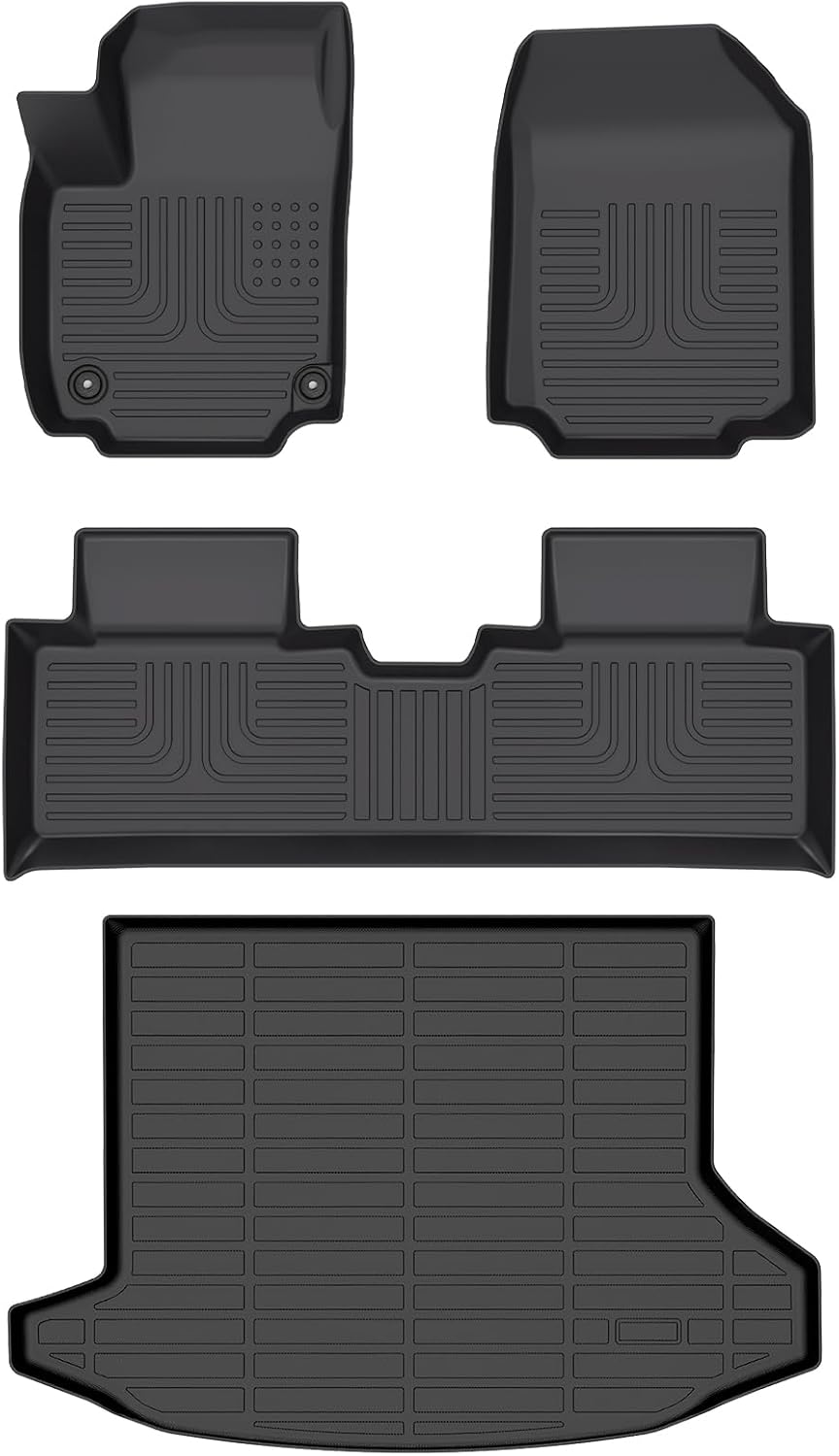 Wayhigh-All Weather Floor Mats & Cargo Liner Set for 2025 2026 Equinox（Not EV）& GMC Terrain 2025 2026, Custom Fit TPE Heavy Duty Car Mats for Equinox Accessories