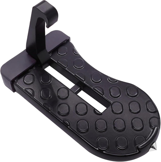 Car Door Step, Multi-Foldable Aluminum Alloy Roof Rack Car Step, Easy Access Door Step for Car Roof, Suitable for Most Cars, SUVs, and Trucks (Black)