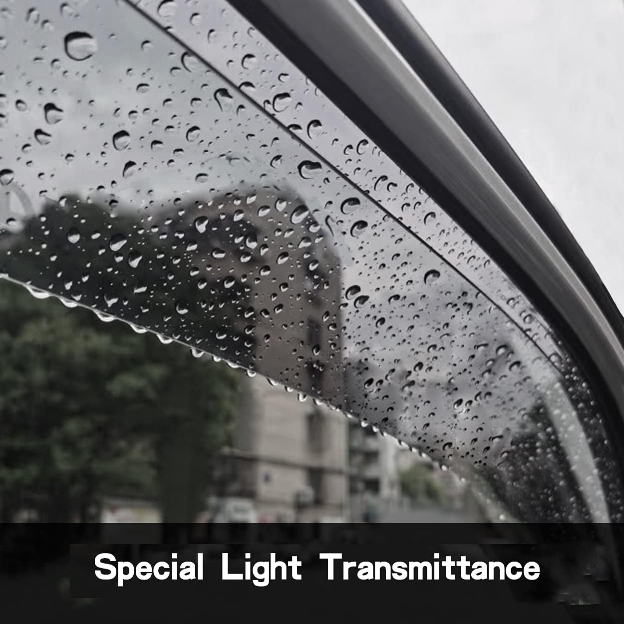 Original Side Rain Guards, 4pcs Out-Channel Tape-On Nice Wind Deflector Set, Window Visors fit for 2007-2014 Chevrolet Tahoe 2007-2014 GMC Yukon (Not Fit Yukon XL Model) 94514