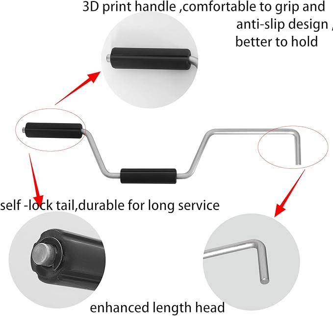 Portable Strap Winder for Flatbed Truck Hand Roller for Winding Strap Winder Winch Winder for Winch Straps-18 inch 1pack