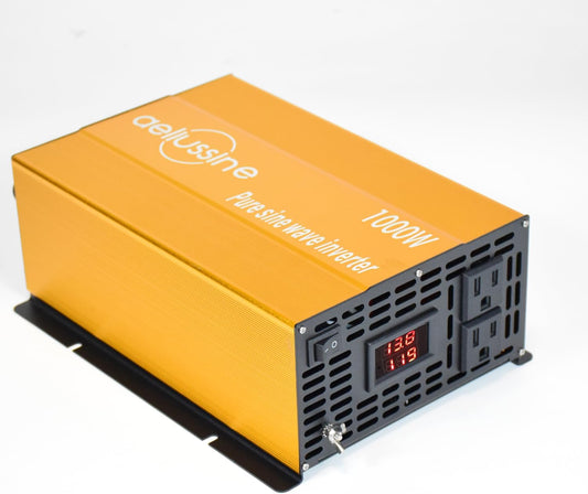 1000W Pure Sine Wave Inverter-48V DC to 110V 120V AC Power Converter with 2 AC Outlets, 48 Volt Power Inverter for Truck, Rv, Camping, Home, Emergency Power