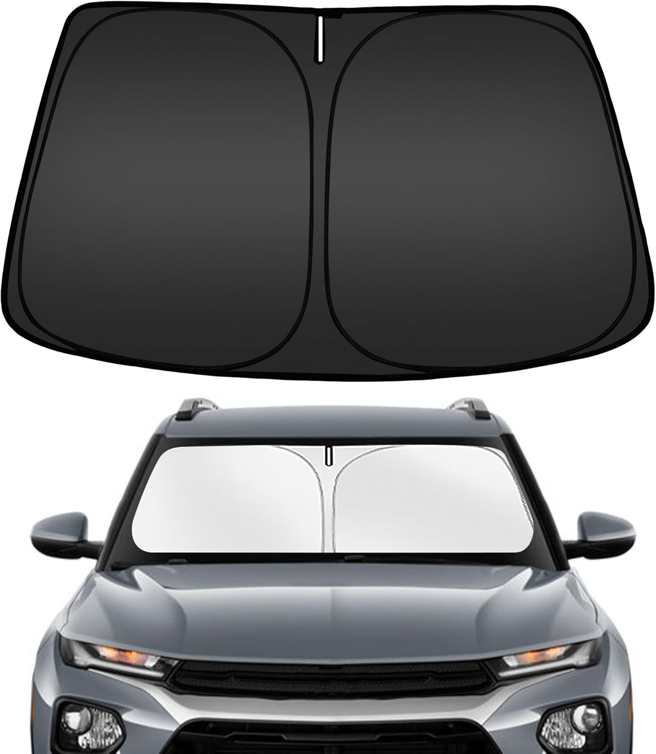 ARISMOTOR Windshield Sun Shade for Chevy Trailblazer 2021-2025 2026, Custom Fit Foldable Front Window Sunshade Sun Visor Protector, Block UV Rays Keep Your Car Cooler