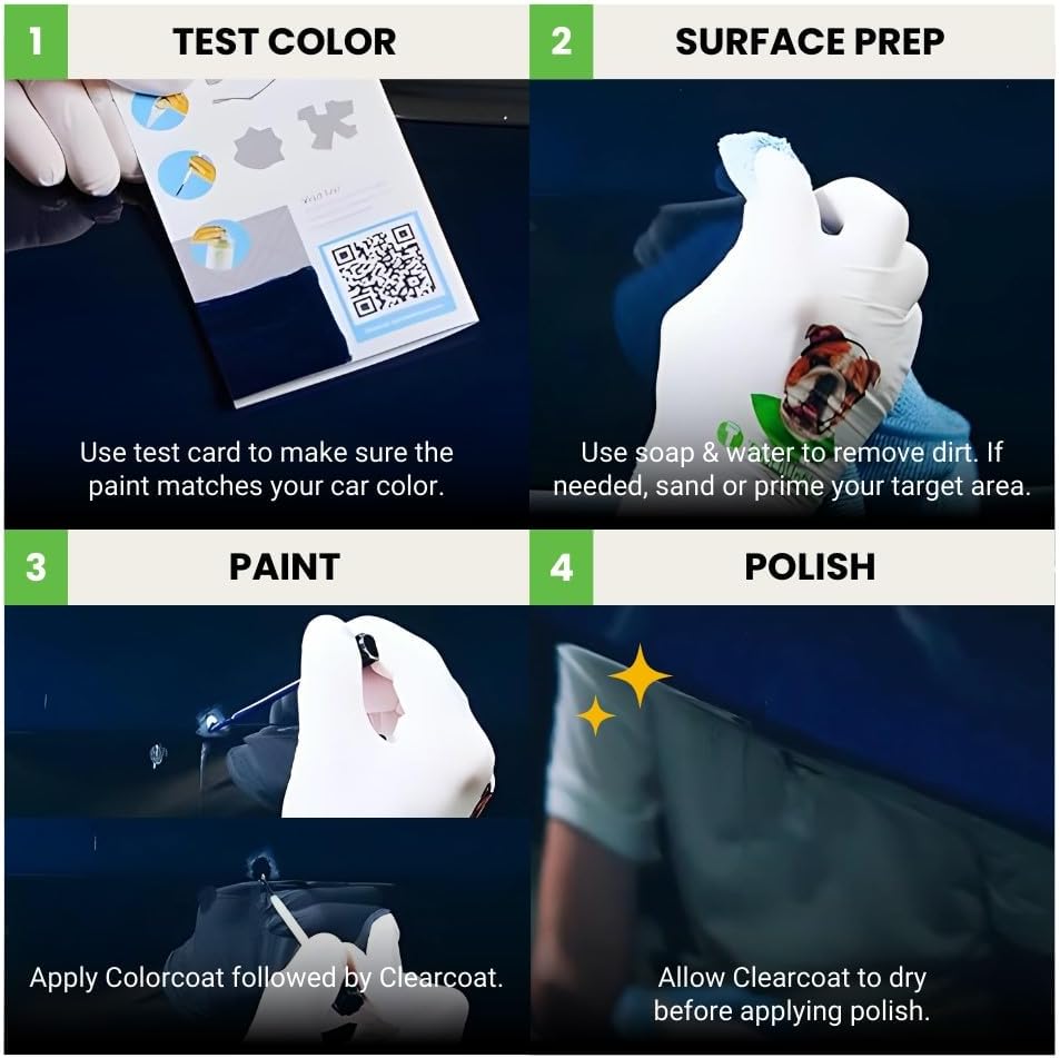 TouchUpDirect 6V7 Army/Dark Green Compatible with Toyota Exact Match Touch Up Paint Brush - Platinum Kit