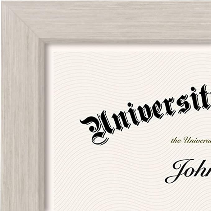 Americanflat 8.5x11 Diploma Frame in Light Wood with Shatter Resistant Glass - Horizontal and Vertical Formats for Wall and Tabletop