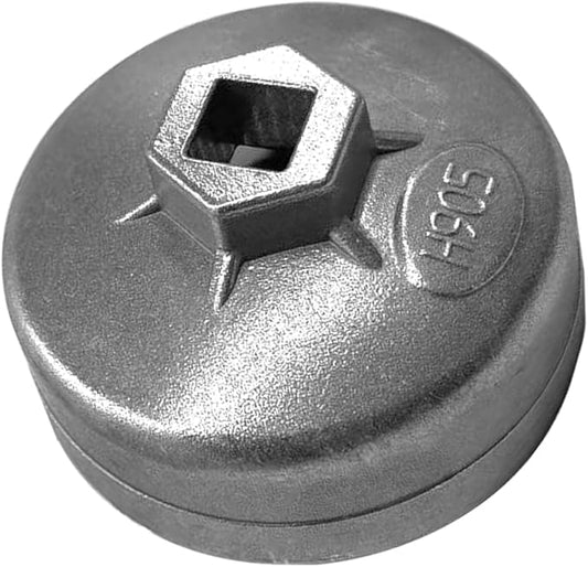 73-74mm Oil Filter Wrench, 15 Flutes Oil Filter Removal Tool Socket Compatible with AC Delco PF46/PF47/PF48/PF48e/PF63/PF64 Oil Filter for Chevy/Toyota/GM/Chrysler/Equinox 1.5L(1PC)