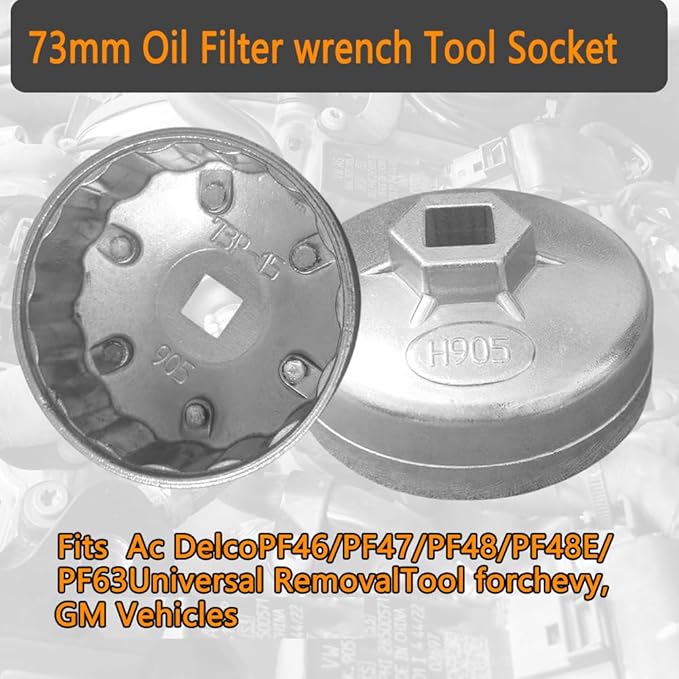 64.5mm Oil Filter Wrench Tool Socket for Camry RAV4 4Runner Tacoma Lexus (2005-2021) - 14 Tooth 4-Slot Removal Tool Fits 2.0L 2.4L 2.7L 3.5L 4.0L 4.6L 5.7L Engines