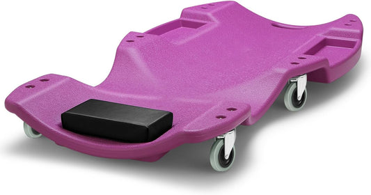 DNA MOTORING 48 Inches Heavy-Duty Low-Profile Roller Automotive Creeper with Padded Headrest, Purple, TOOLS-00239-PR