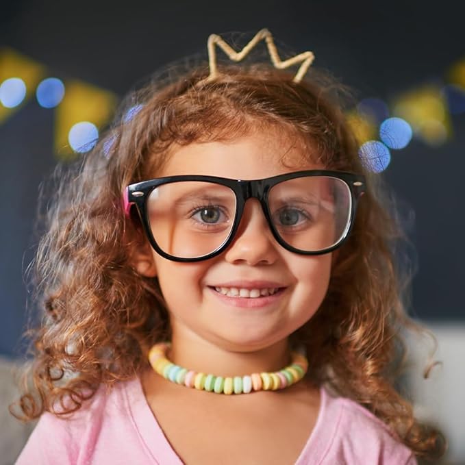 80 Candy Necklaces Individually Wrapped, Choker Style, Nostalgic Pastel Candy Jewelry Perfect for Party Favors, Pinata Fillers and Goodie Bags, Packed in a Convenient Display Tub, By 4YoreElves