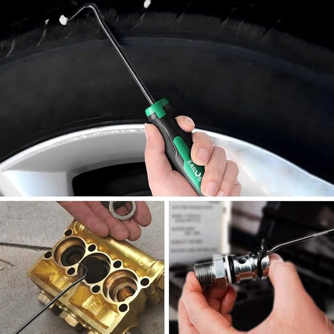 10 In 1 Heavy Duty Hook and Pick Set,9Pcs Precision Scraper Gasket Scraping Hose Removal Puller Hook,Car Auto Oil Seal/O-Ring Seal Gasket Pick Hook Puller Remover, Electronics Hand Tool Set