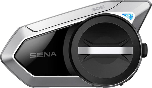 Sena 50S Motorcycle Jog Dial Communication Bluetooth Headset w/Sound by Harman Kardon Integrated Mesh Intercom System Premium Microphone & Speakers, Dual Pack