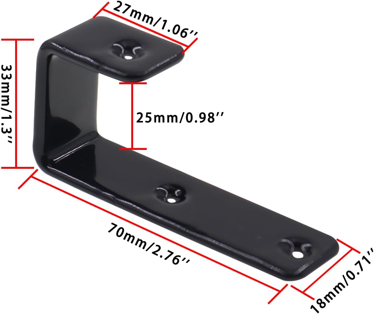 Bunk Bed Ladder Hooks Brackets, Iron Bed Ladder Hook,PVC Coated Angled Ladder Hooks,Heavy Duty Replacement Hardware Utility Hooks,Loft Garage Storage Hooks,J Brackets Hooks with Screws Black