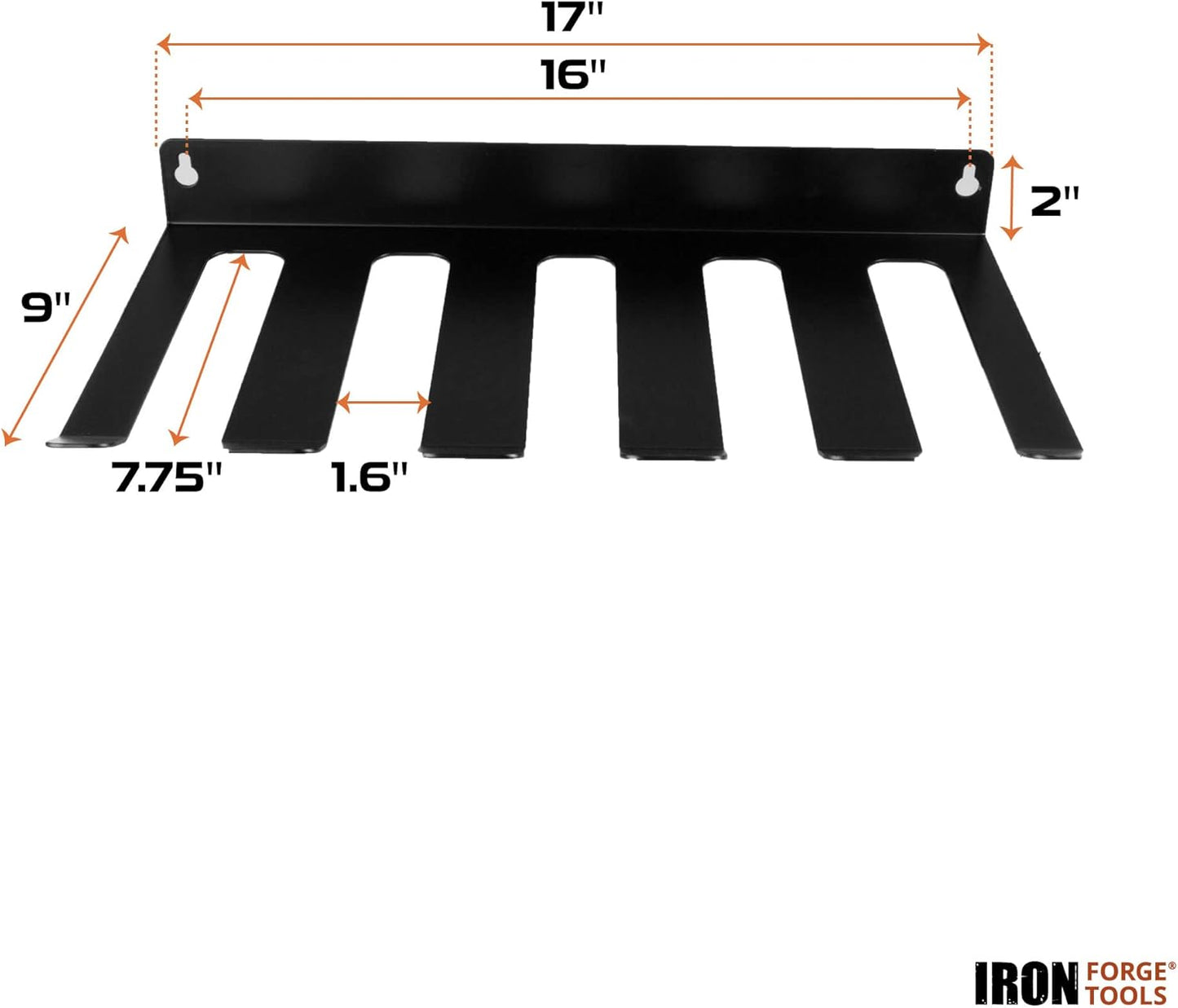 Power Tool Organizer for Shop & Garage - Heavy Duty Drill Power Station, Wall Mounted Rack With 5 Drill Storage Slots, Solid Steel