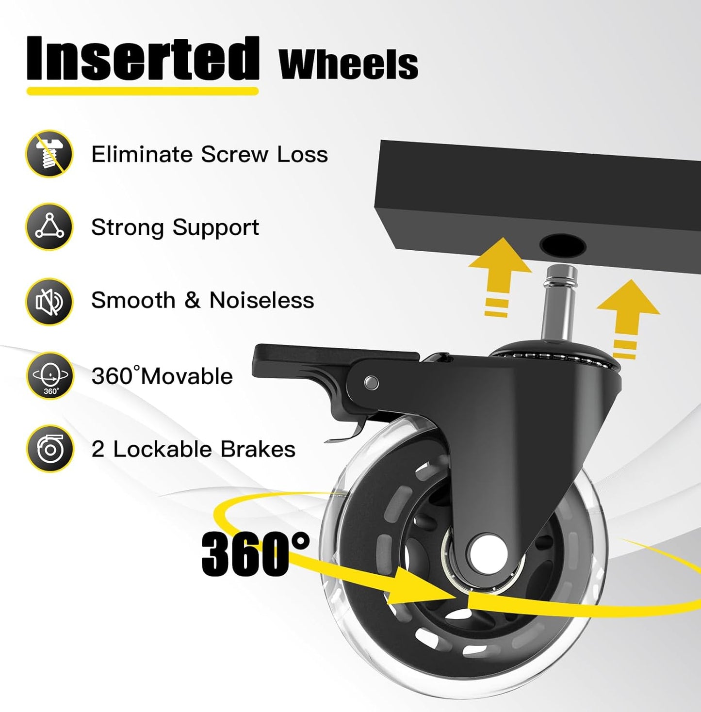 Rolling Shop Stool with Wheels, Garage Work Mechanic Stool with Backrest, Roller Mechanic Chair, Adjustable Height, 360° Swivel, Tool Tray Storage, 330 LBS Capacity, Heavy Duty, Yellow