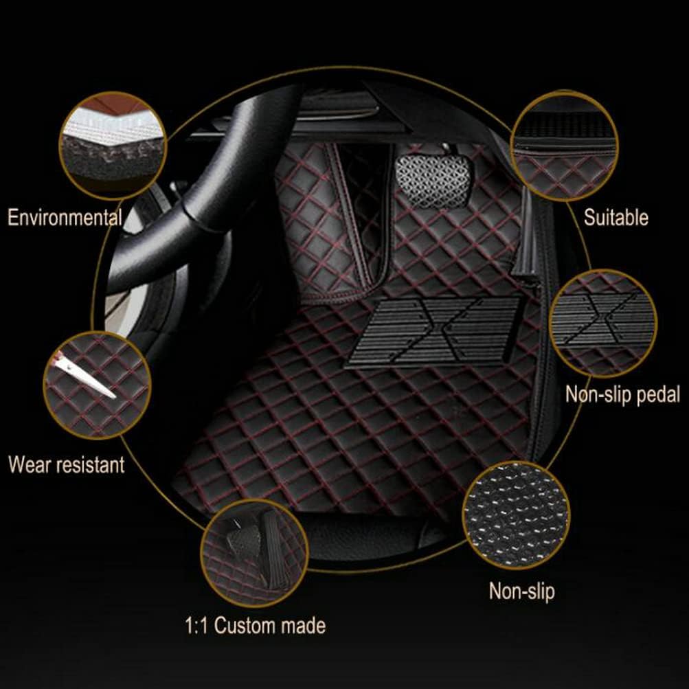 TAHALICustom Colors Car Floor Mats Black Pink for 99.9% Sedan SUV Sports， All-Weather Liners Car Floor mat，Luxury Leather Automotive Floor Mats (Grey Floor mats,3D Floor Mats)