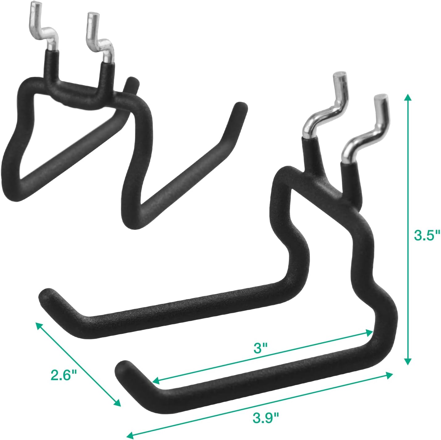 G.CORE 8-Pack Pegboard Hooks, Peg Board Tool Utility Hooks & Hangers Fit 1/4" Pegboards, Heavy Duty Metal Peg Board Shelving Hooks, Wall Organizers and Storage for Craft Room Garage Workbench Office
