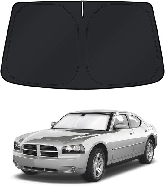 KUST Windshield Sun Shade for 2006–2010 Dodge Charger Window Shade Sun Visor Cover Foldable Blocks UV Rays Keep Your Car Cooler
