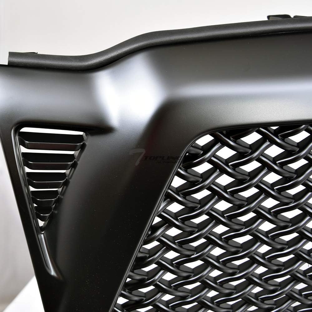 Matte Black Dragon Mesh Front Hood Bumper Grill Grille Gurad Guard ABS Compatible With 05-11 Toyota Tacoma