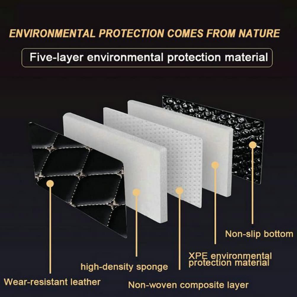 TAHALICustom Colors Car Floor Mats Black Pink for 99.9% Sedan SUV Sports， All-Weather Liners Car Floor mat，Luxury Leather Automotive Floor Mats (Orange Black,3D Floor Mats)