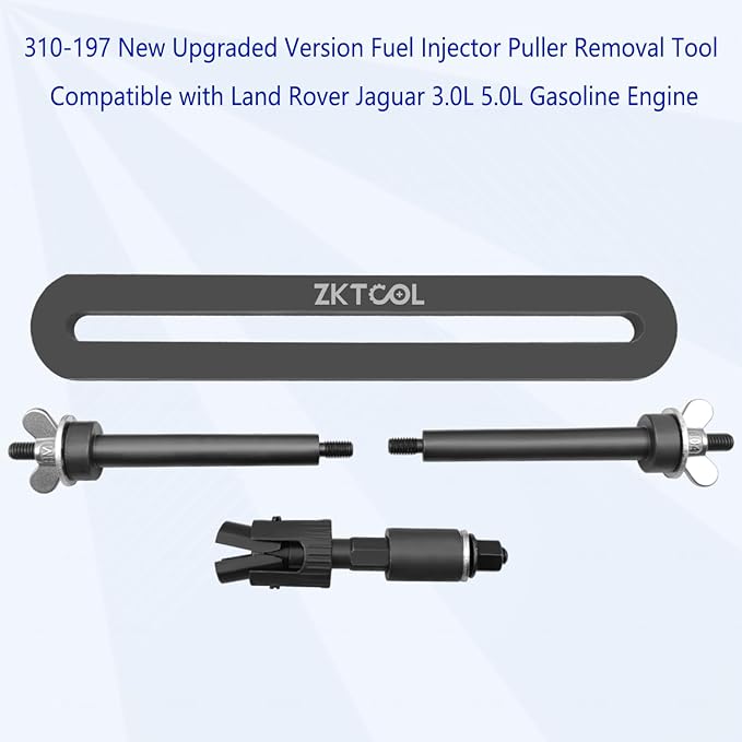 ZKTOOL New Upgraded Version Fuel Injector Puller Removal Tool Compatible with Land Rover Jaguar 3.0L 5.0L Gasoline Engine, Easily Remove Fuel Injectors Without Damage, Replaceable 310-197