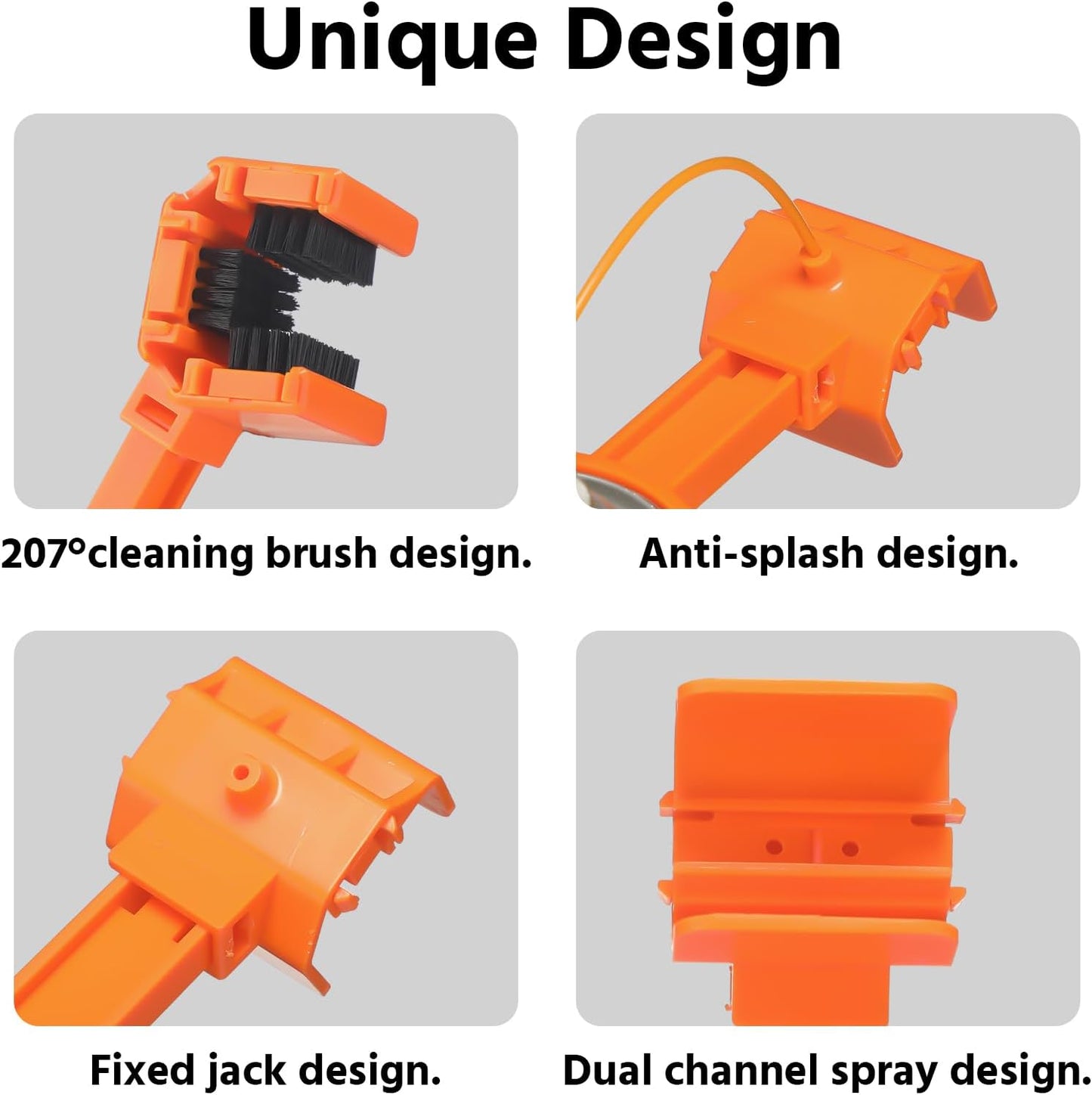 5 Pcs Motorcycle Chain Cleaning Kit — Motorcycle Chain Brush, Bicycle Lube Tool and Microfiber Towel, Bike Cleaner Tool Set for Motorsport Street Bike Crankset, Fits 428, 520, 525, 530