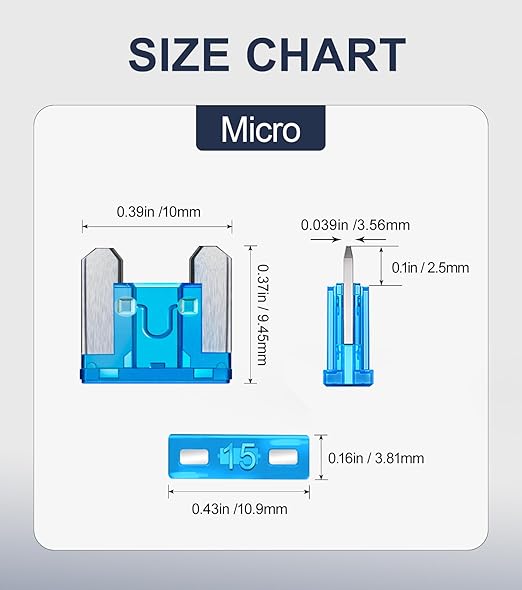 JOREST 30Pcs Car Fuse Kit - Micro Blade Fuses Automotive (Low Profile Mini Fuse) - Replacement Fuses Assortment Kit for Car/RV/Truck/Motor (2Amp 3A 5A 7.5A 10A 15A 20A 25A 30A 35A 40A)