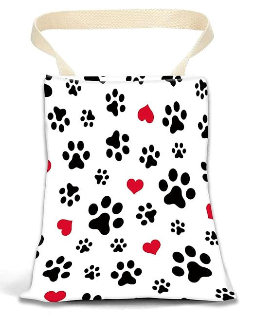 Car Garbage Can, Hanging Car Trash Can for Back Seat Organizer, Cute Dog Paws