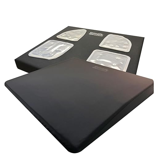 LiquiCell Sports Cushion - 2 Inch Thick Seat Pad for Tailbone, Hip & Lower Back Pain Relief - Ergonomic Comfort for Car, Office, Stadium, Travel & Wheelchairs- Better Than Gel, Foam or Air