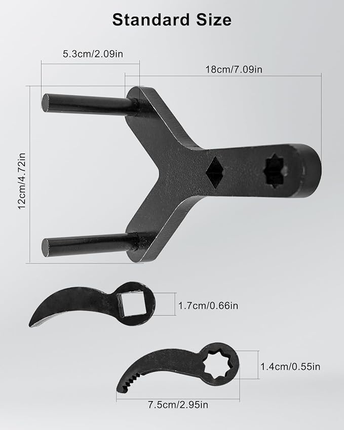 Lower Control Arm Prying Tool, 1/2" Suspension Specialty Bushing Tool, Pry Bar Wrench Adaptor Head, Compatible with 1/2 "Drive Extension Circuit Breaker Rod