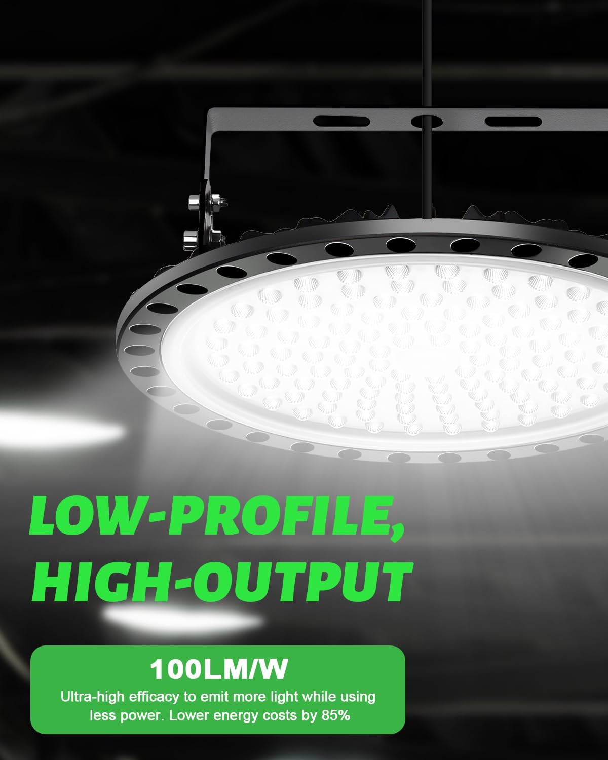 Viugreum High Bay LED Shop Lights, 300W UFO LED High Bay Light 30,000LM 120V LED High Bay Lights 5000K Daylight, Alternative to 1300W MH/HPS for Garage Workshop Barn Factory Warehouse - 20 Pack