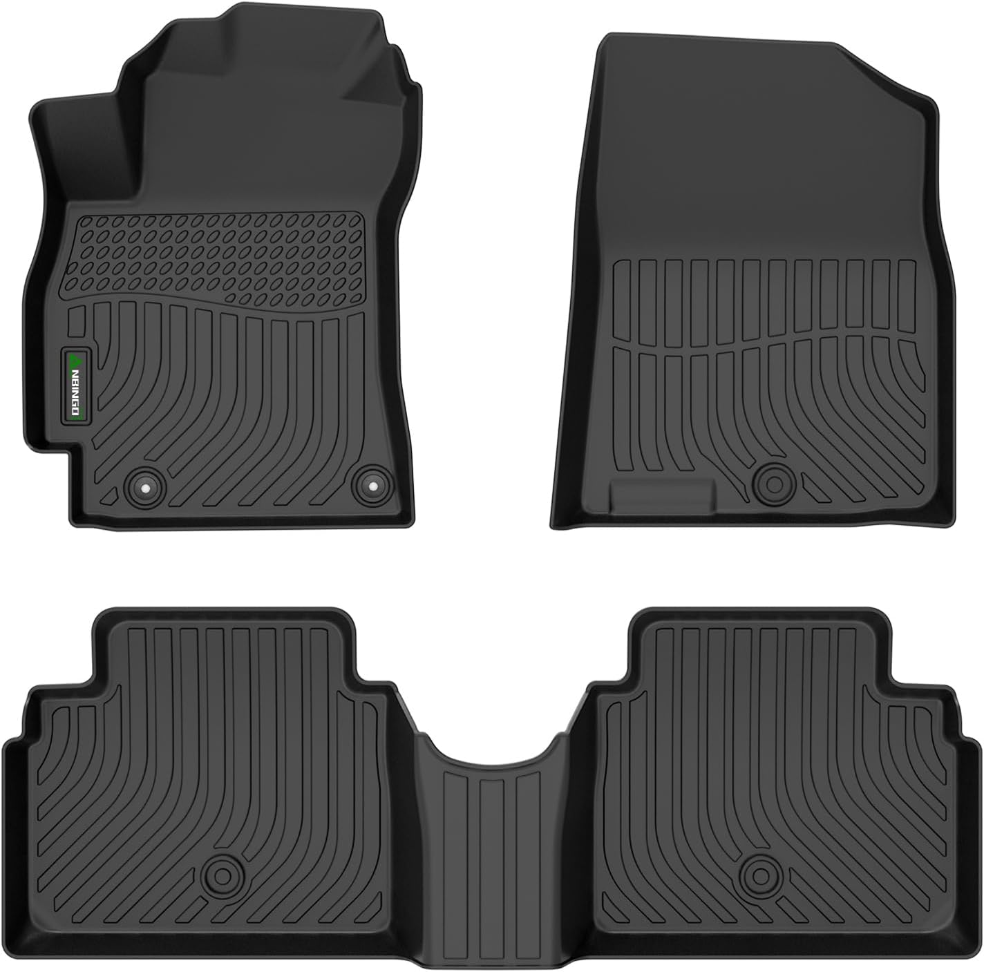 ANBINGO® Floor Mats Custom Fit for Hyundai Elantra 2025 2024 2023 2022 2021& Elantra N All Weather Protection TPE Heavy Automotive Floor Liners 1st & 2nd Row Full Set Accessories, Black
