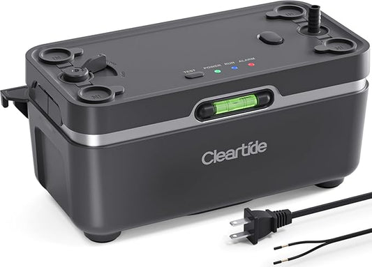 Cleartide Condensate HVAC Pump, Ultra-Quiet 25dB, 1/50 HP 110 GPH, Automatic Condensate Removal Pump with Safety Switch for Air Conditioner/Furnace/Dehumidifier, 100-240V, 23.6ft Head Height