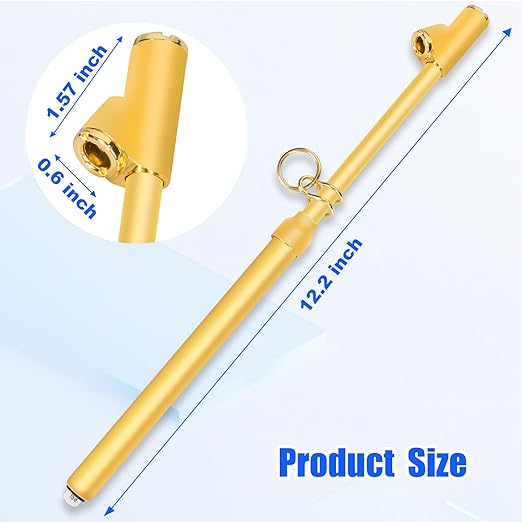 10-Pack Dual Head Tire Pressure Gauge – Heavy Duty 10-150 PSI Air Pressure Gauge with Stainless Steel Body, Metal Nozzle & Durable Plated Brass – for Cars, Trucks, Bikes, RVs (Gold)