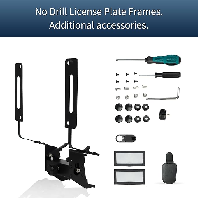 2026 2025 Tesla Model Y Front License Plate Holder(No Drill, Custom Lock) License Plate Frame for 2025 Tesla Model Y