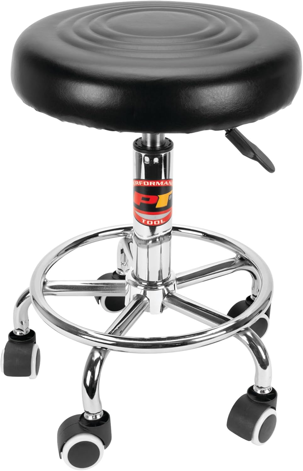 Performance Tool W85027 Adjustable (19 - 24 Inch) Pneumatic Rolling Bar Stool, 250 Lbs Capacity