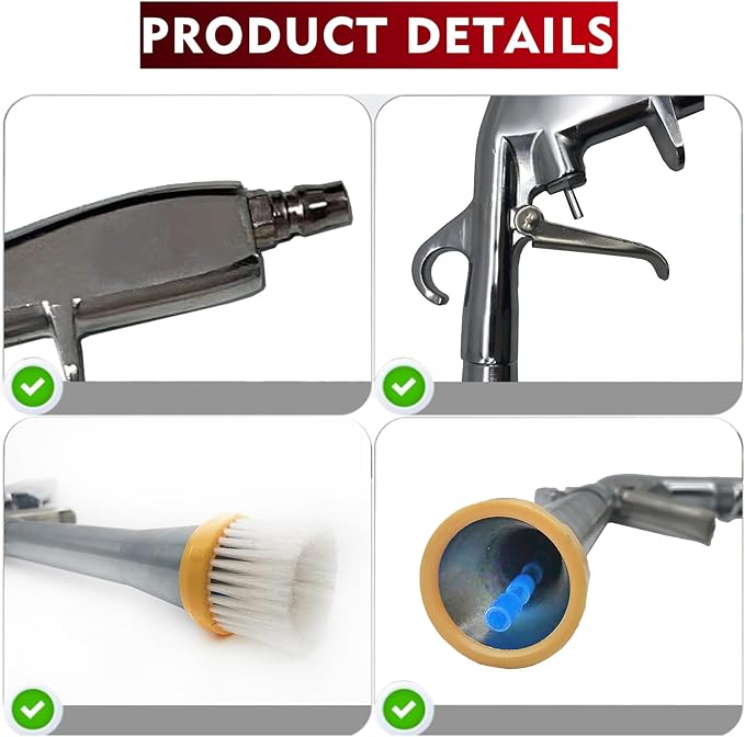 High Volume Air Blow Gun with Adjustable Brass Air Nozzle, Industrial-Grade Air Blower Gun, Essential Pneumatic Air Compressor Tool for Effective Cleaning and Dust Removal