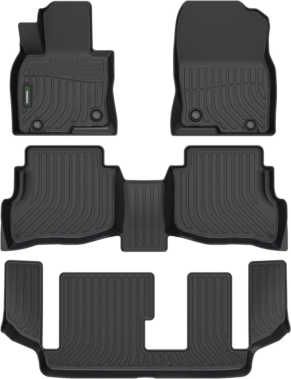 ANBINGO® Floor Mats Custom for Mazda CX-9 (7 Passenger, 2nd Row Bench Seat) 2016-2023 Waterproof Car Mats All Weather Mats Guard Automotive Floor Liners Front & Rear & 3rd Row Full Set-Black