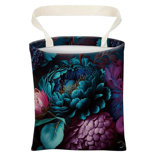 Car Trash Can, Cute Car Trash Bag, Hanging Car Organizer and Storage Bag, Trash Bin for Car Accessories, Vehicle, Travelling, Camping Cute Beautiful Flowers